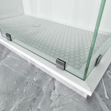 Frameless L-Shaped Swing Shower Door – 72" – Model BC01