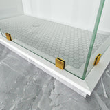 Frameless L-Shaped Swing Shower Door – 72" – Model BC01