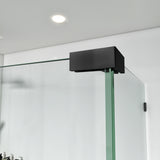 Frameless L-Shaped Swing Shower Door – 72" – Model BC01