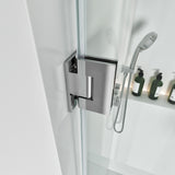 Frameless L-Shaped Swing Shower Door – 72" – Model BC01