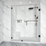 Bathroom Swing Door Frameless Glass Brass Hardware Height 72" BC - 04 - Bakiwhs