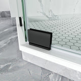 Diamond Shape Glass Swing shower Door Height 72" BZ - 08 - Bakiwhs