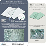 Diamond Shape Glass Swing shower Door Height 72" BZ - 08 - Bakiwhs