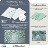 Diamond Shape Glass Swing shower Door Height 72" BZ - 08 - Bakiwhs