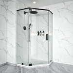 Diamond Shape Glass Swing shower Door Height 72" BZ - 08 - Bakiwhs