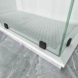 Frameless L-Shaped Swing Shower Door – 72" – Model BC01