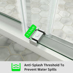 Frameless Double Sliding Shower Door Stainless Steel BD - 01 - Bakiwhs