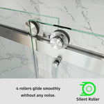 Frameless Double Sliding Shower Door Stainless Steel BD - 01 - Bakiwhs