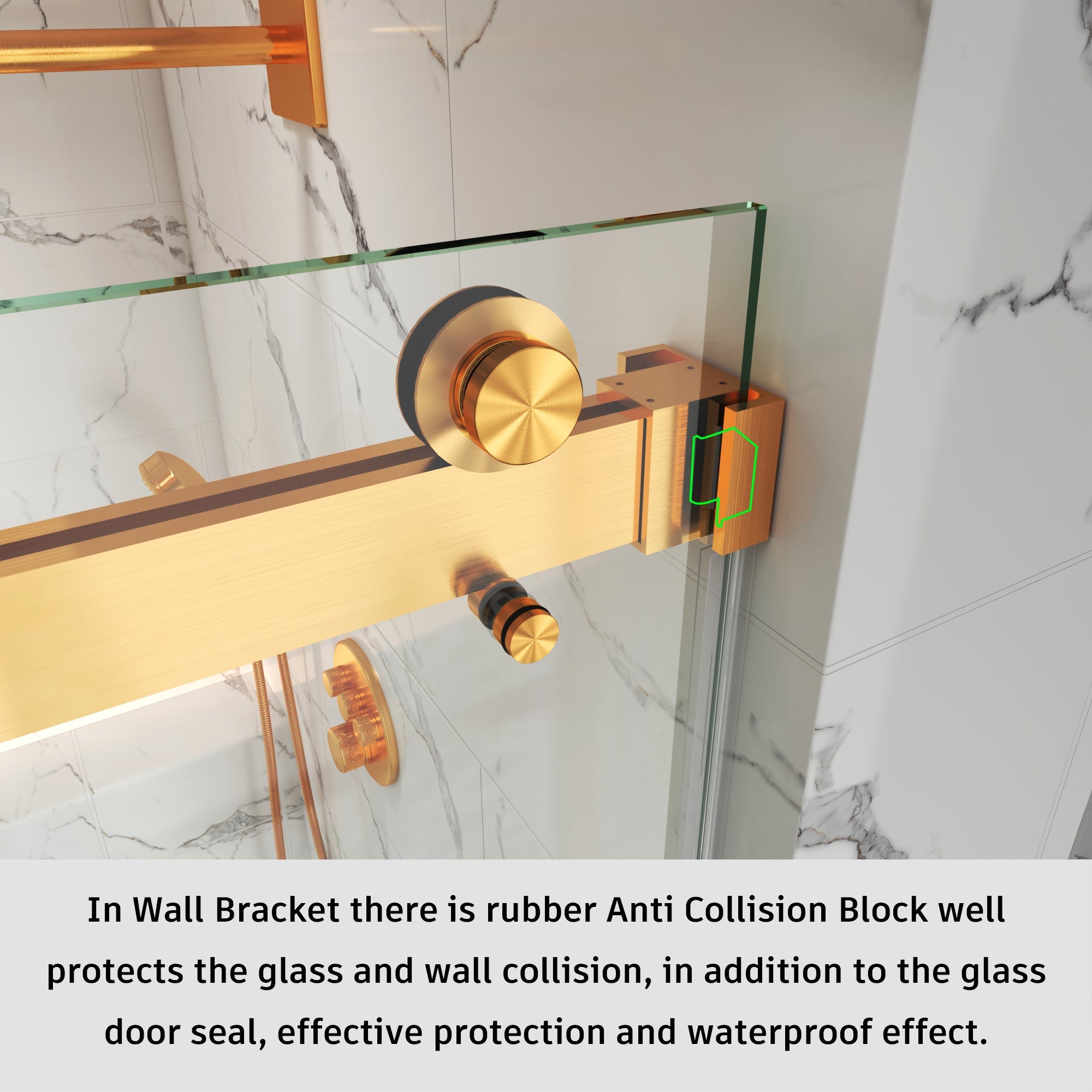 Frameless Double Sliding Shower Door Stainless Steel BD - 01 - Bakiwhs