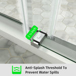 Frameless Double Sliding Shower Door Stainless Steel BD - 01 - Bakiwhs