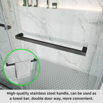 Frameless Double Sliding Shower Door Stainless Steel BD - 01 - Bakiwhs