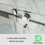 Frameless Double Sliding Shower Door Stainless Steel BD - 01 - Bakiwhs