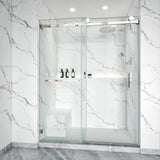 Frameless Single Sliding Shower Door 3/8 Tempered Glass BS - 05 - Bakiwhs