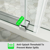 Frameless Single Sliding Shower Door 3/8 Tempered Glass BS - 05 - Bakiwhs