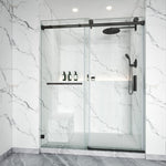 Frameless Single Sliding Shower Door 3/8 Tempered Glass BS - 05 - Bakiwhs