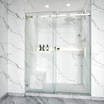 Frameless Single Sliding Shower Door 3/8 Tempered Glass BS - 05 - Bakiwhs