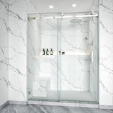 Frameless Single Sliding Shower Door 3/8 Tempered Glass BS - 05 - Bakiwhs