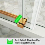 Frameless Single Sliding Shower Door 3/8 Tempered Glass BS - 05 - Bakiwhs