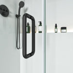 Frameless Swing Shower Door Brass Hardware L style Height 76" BC - 02 - Bakiwhs