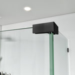 Frameless Swing Shower Door Brass Hardware L style Height 76" BC - 02 - Bakiwhs