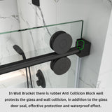 Single Sliding Frameless Shower Door Round Bar BS - 04 - Bakiwhs