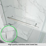 Single Sliding Frameless Shower Door Round Bar BS - 04 - Bakiwhs