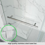Single Sliding Frameless Shower Door Round Bar BS - 04 - Bakiwhs