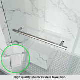 Single Sliding Frameless Shower Door Round Bar BS - 04 - Bakiwhs