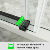 Single Sliding Frameless Shower Door Round Bar BS - 04 - Bakiwhs