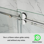 Single Sliding Frameless Shower Door Round Bar BS - 04 - Bakiwhs
