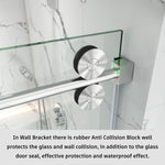 Single Sliding Frameless Shower Door Round Bar BS - 04 - Bakiwhs