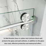 Single Sliding Frameless Shower Door Round Bar BS - 04 - Bakiwhs