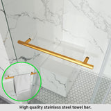 Single Sliding Frameless Shower Door Round Bar BS - 04 - Bakiwhs