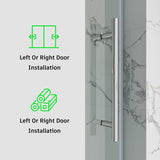 Single Sliding Frameless Shower Door Round Bar BS - 04 - Bakiwhs
