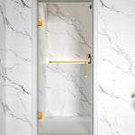 Single Swing Glass Door for Shower Brass Hardware Height 80" BC - 10 - Bakiwhs