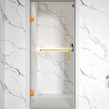 Single Swing Glass Door for Shower Brass Hardware Height 80" BC - 10 - Bakiwhs