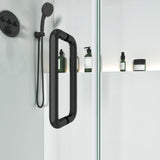 Swing Frameless Shower Door Brass Hardware L style Height 80" BC - 03 - Bakiwhs