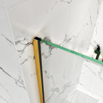 U Channel on Fixed Panel Swing Door Brass Hardware Height 76" BC - 08 - Bakiwhs