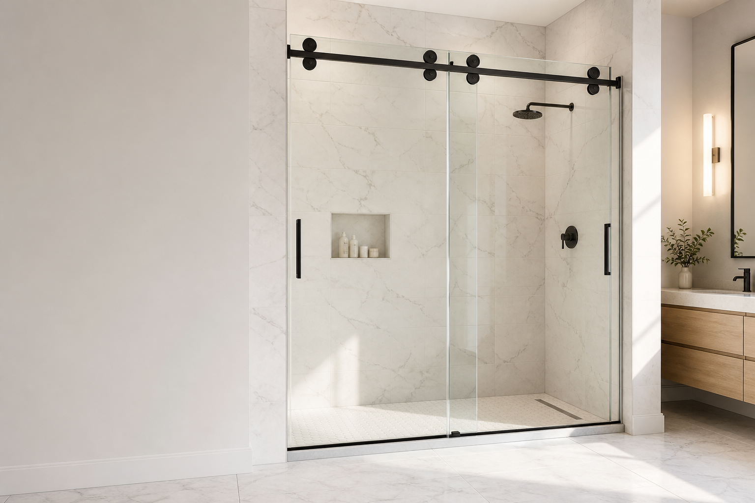 What Is a Bypass Shower Door? Single vs. Double Sliding Designs
