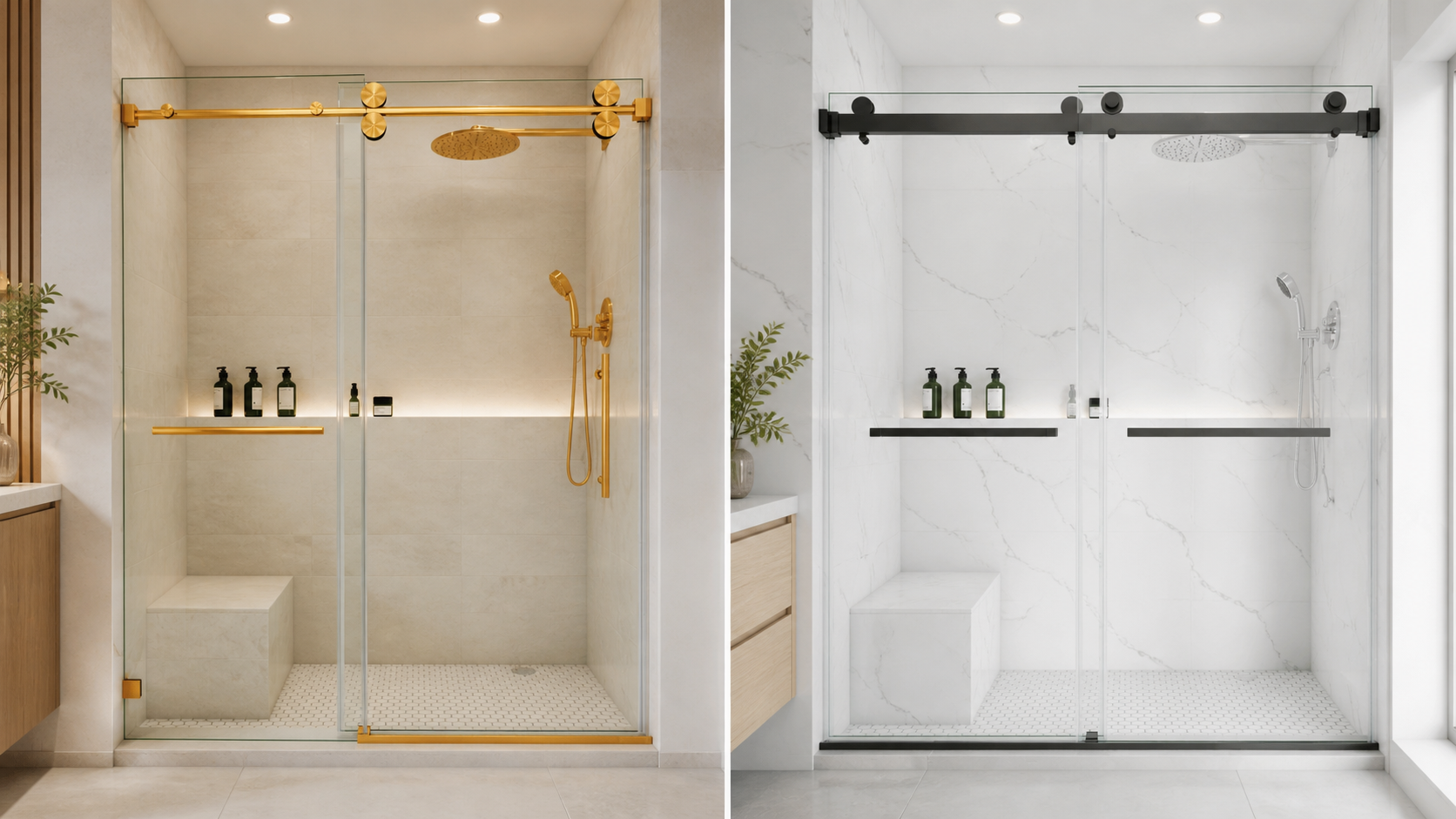 How to Choose Black and Gold Shower Doors for Your Bathroom