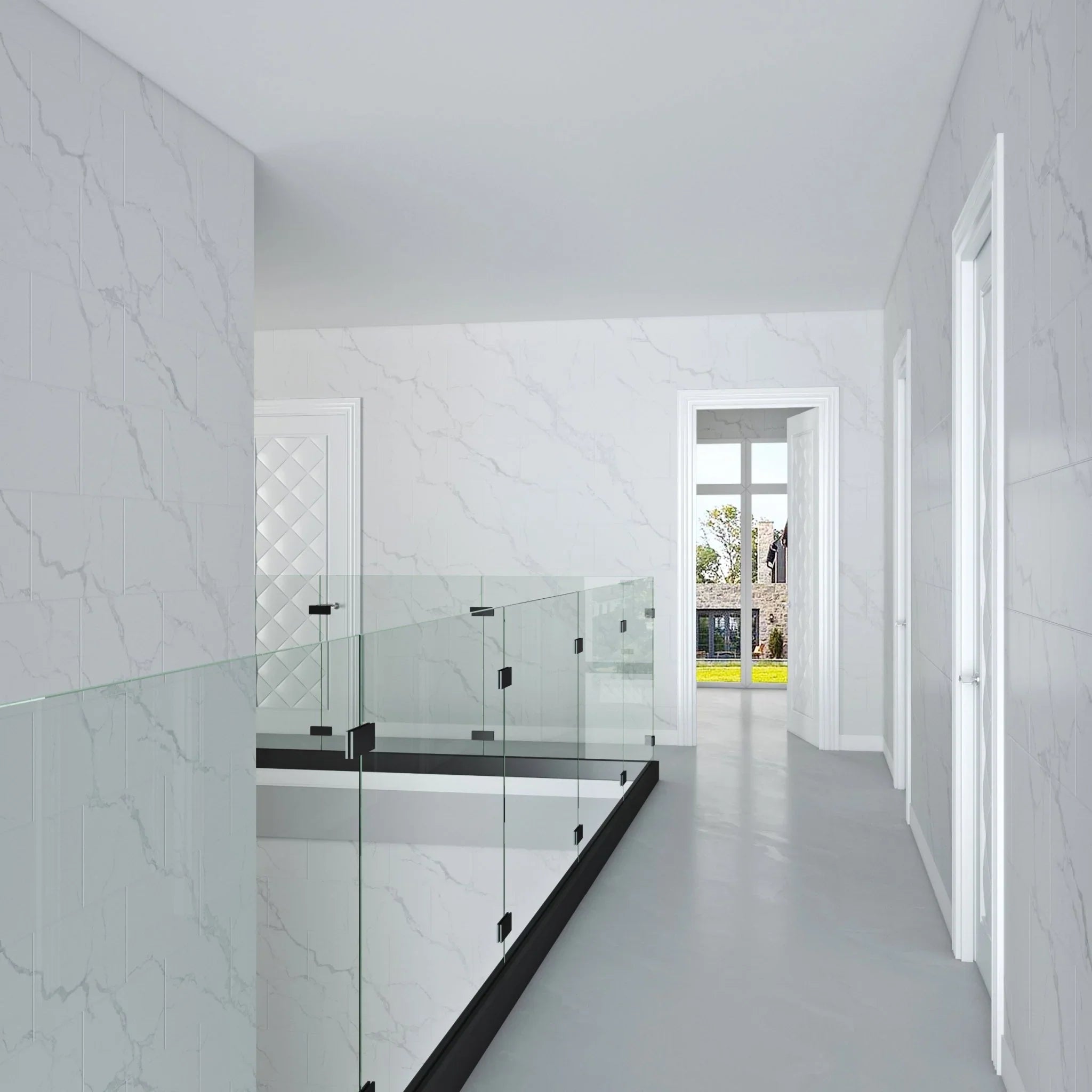 Elevate Your Views: The Beauty and Strength of 1/2" Thick Transparent Glass Balcony Railings with Stainless Steel Connectors - Bakiwhs