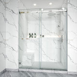 Frameless Single Sliding Shower Door 3/8 Tempered Glass BS-05