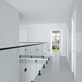 Balcony Railing with 1/2" Thick Tempered Glass and Stainless Steel Fittings - Post Design - Bakiwhs