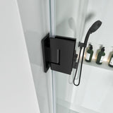 Bathroom Swing Door Frameless Glass Brass Hardware Height 72" BC - 04 - Bakiwhs