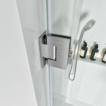 Bathroom Swing Door Frameless Glass Brass Hardware Height 72" BC - 04 - Bakiwhs