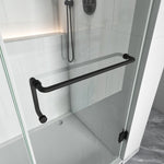 Bathroom Swing Door Frameless Glass Brass Hardware Height 72" BC - 04 - Bakiwhs
