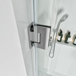 Bathroom Swing Door Frameless Glass Brass Hardware Height 72" BC - 04 - Bakiwhs