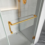 Bathroom Swing Door Frameless Glass Brass Hardware Height 72" BC - 04 - Bakiwhs