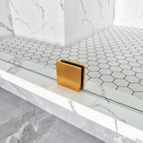 Frameless Shower Swing Door Brass Hardware Height 80" BC - 06 - Bakiwhs