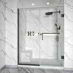 Shower Swing Door with U Channel on Fixed Panel Width Adjustable Height 80" BC - 09 - Bakiwhs